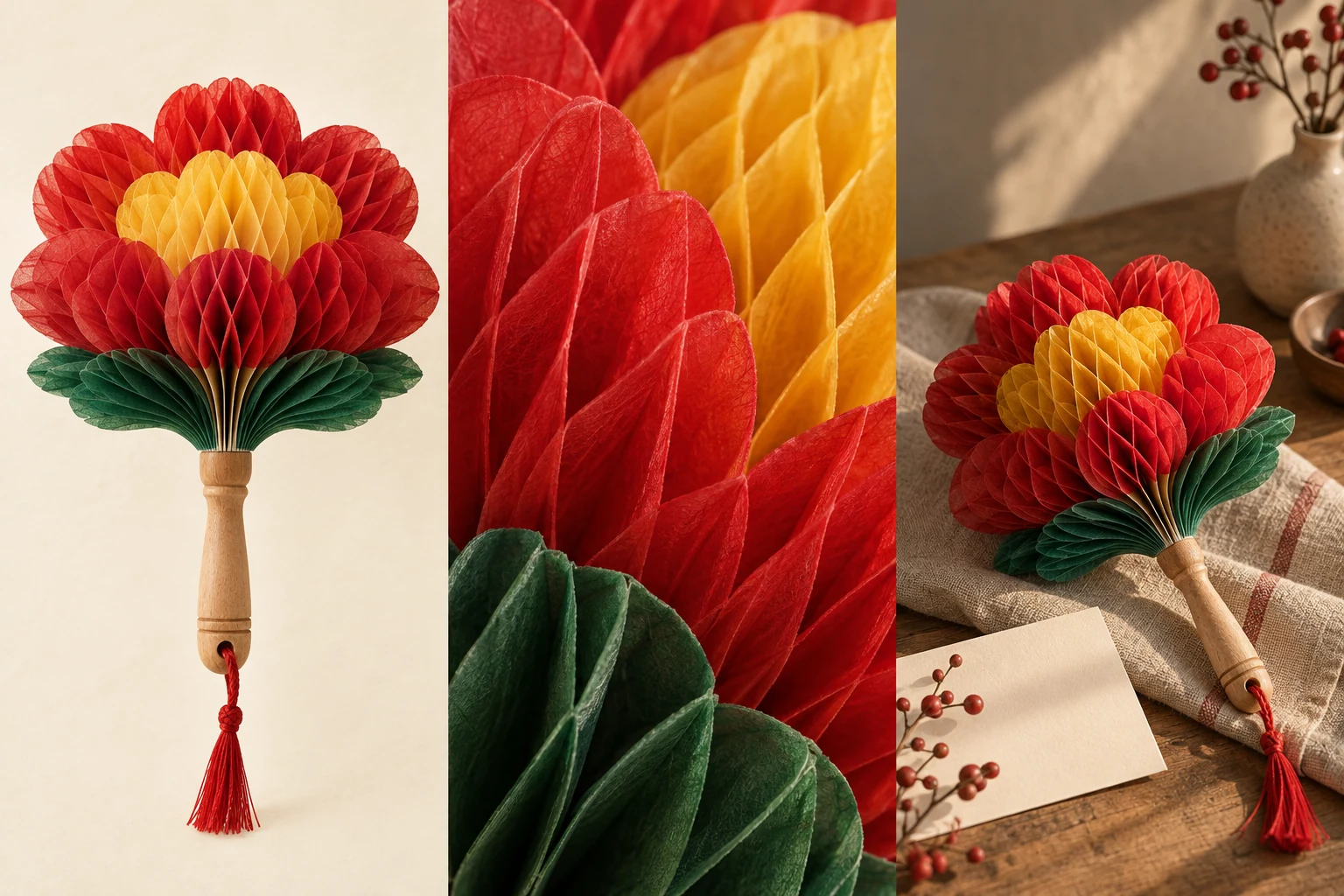 Transforming paper flowers — AI concept illustration